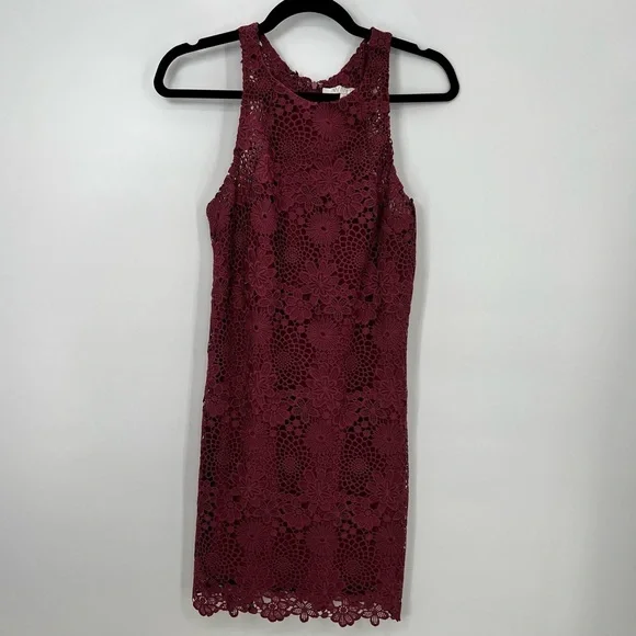 NWT WAYF Randy Floral Lace Embroidered Sleeveless Racerback Mini Dress S - Picture 4 of 10